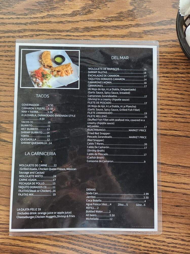 Mariscos la Playita - Anaheim, CA menu_pic