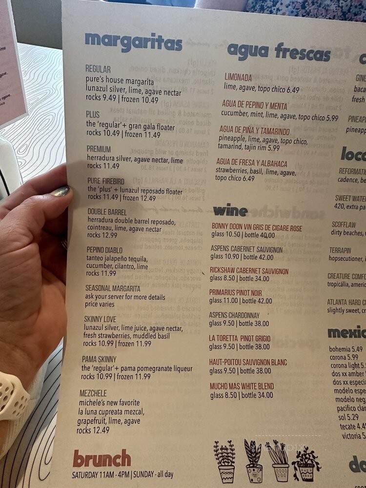 PURE Taqueria - Duluth, GA menu_pic