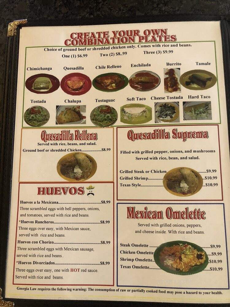 5 de Mayo - Brunswick, GA menu_pic