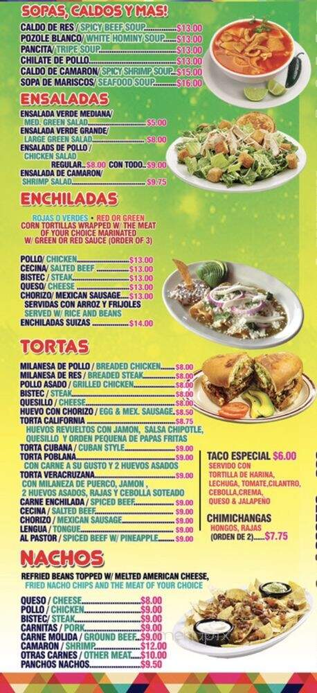 Taco Rey Restaurant - Bronx, NY menu_pic