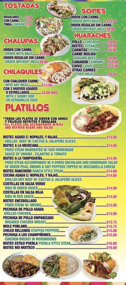 Taco Rey Restaurant - Bronx, NY menu_pic