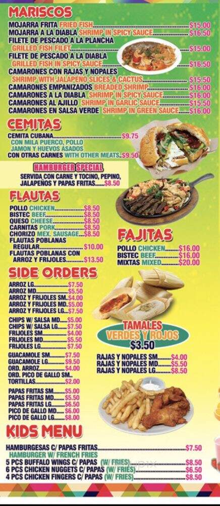 Taco Rey Restaurant - Bronx, NY menu_pic