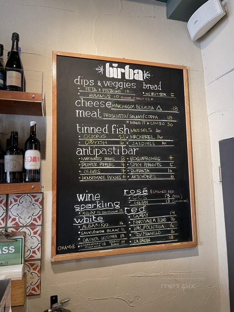 Birba - San Francisco, CA menu_pic