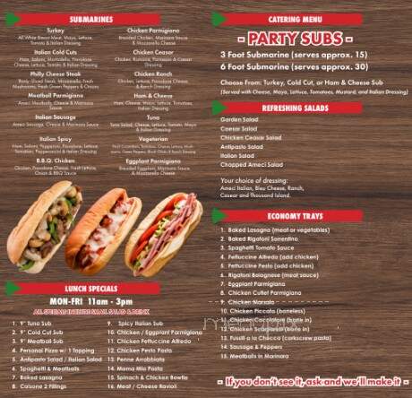 Ameci Pizza Kitchen - Tustin, CA menu_pic