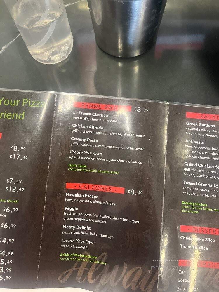 La Fresca Pizza - Houston, TX menu_pic