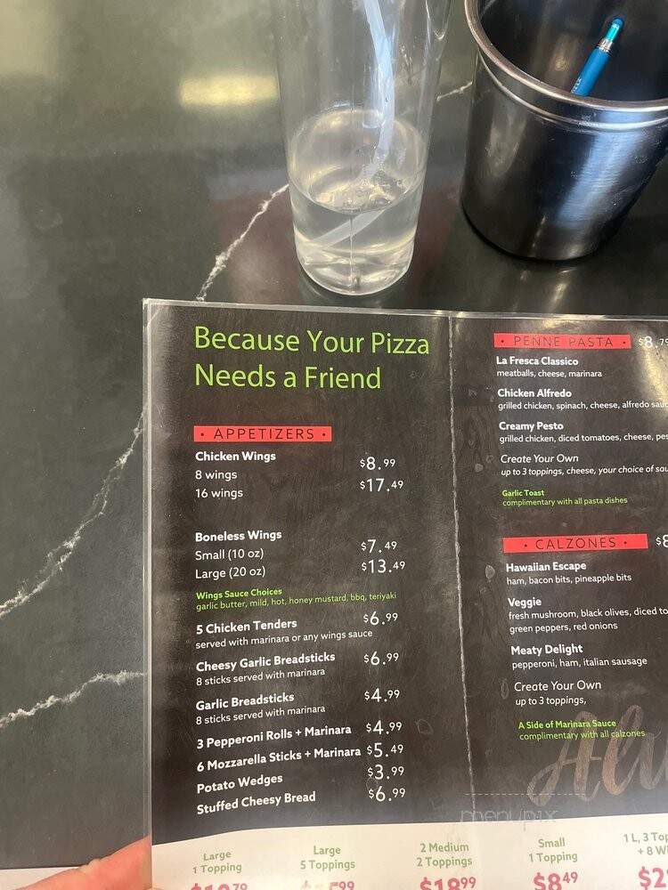 La Fresca Pizza - Houston, TX menu_pic