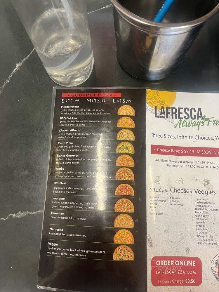 La Fresca Pizza - Houston, TX menu_pic
