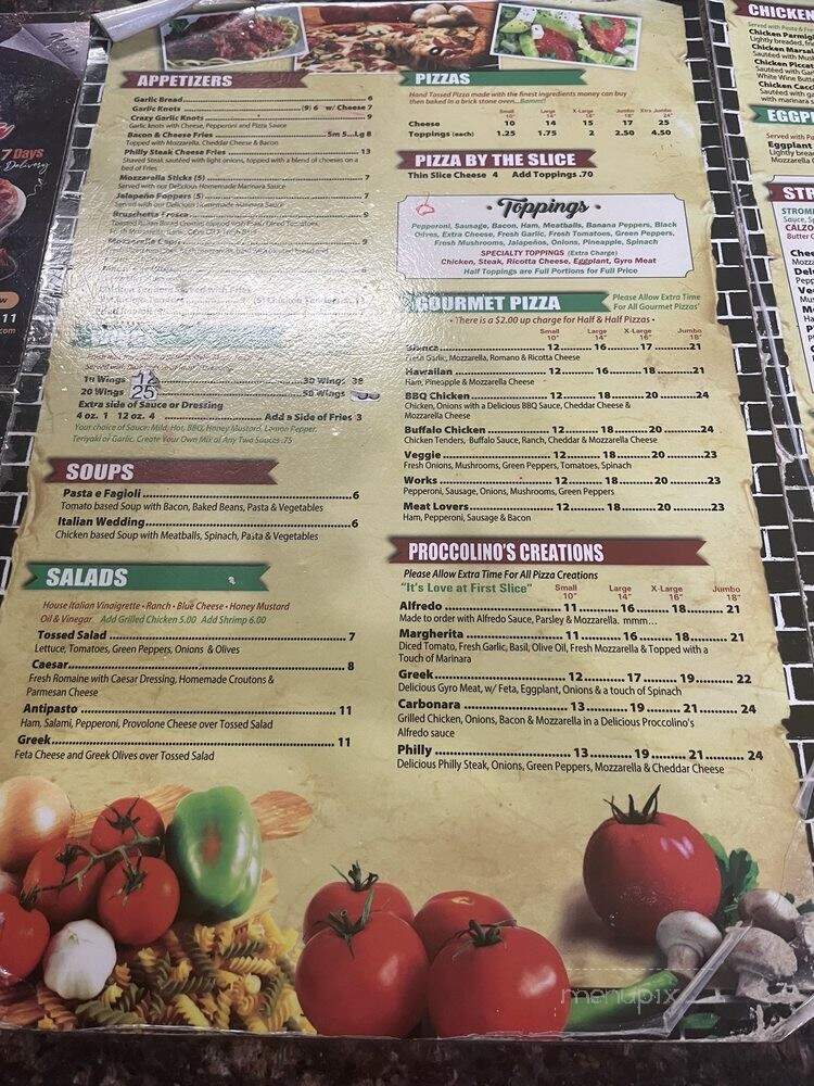 Proccolino's Pizza - Orlando, FL menu_pic