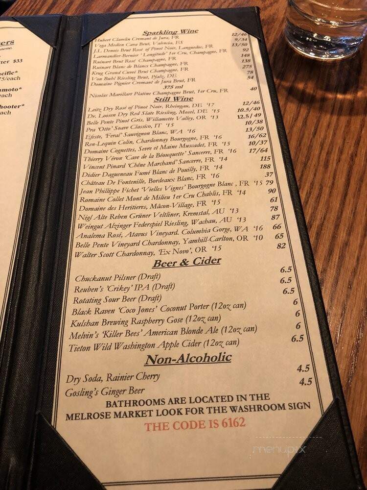 Taylor Shellfish Oyster Bar - Seattle, WA menu_pic