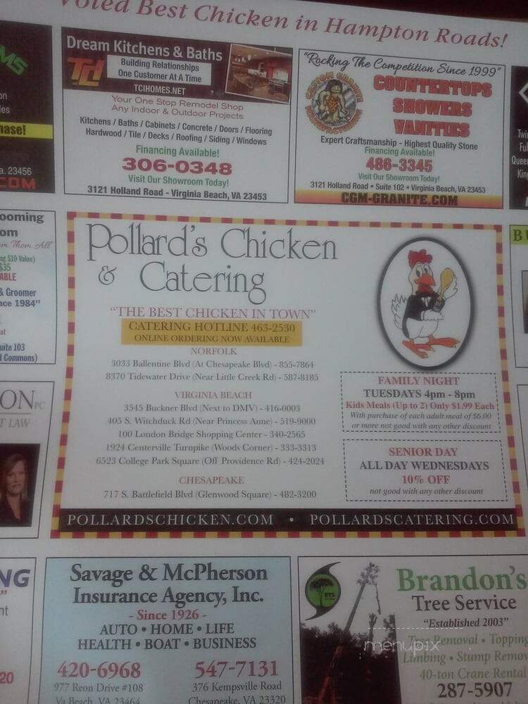 Pollard's Chicken & Catering at Buckner - Virginia Beach, VA