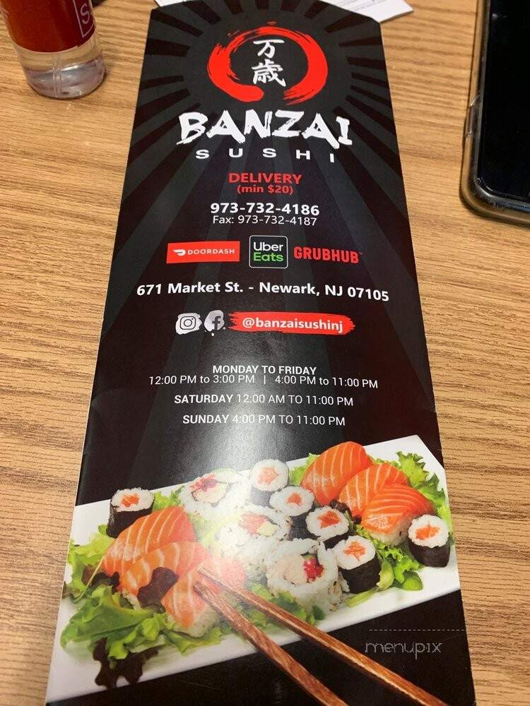 Banzai Sushi & Hibachi Restaurant - Newark, NJ