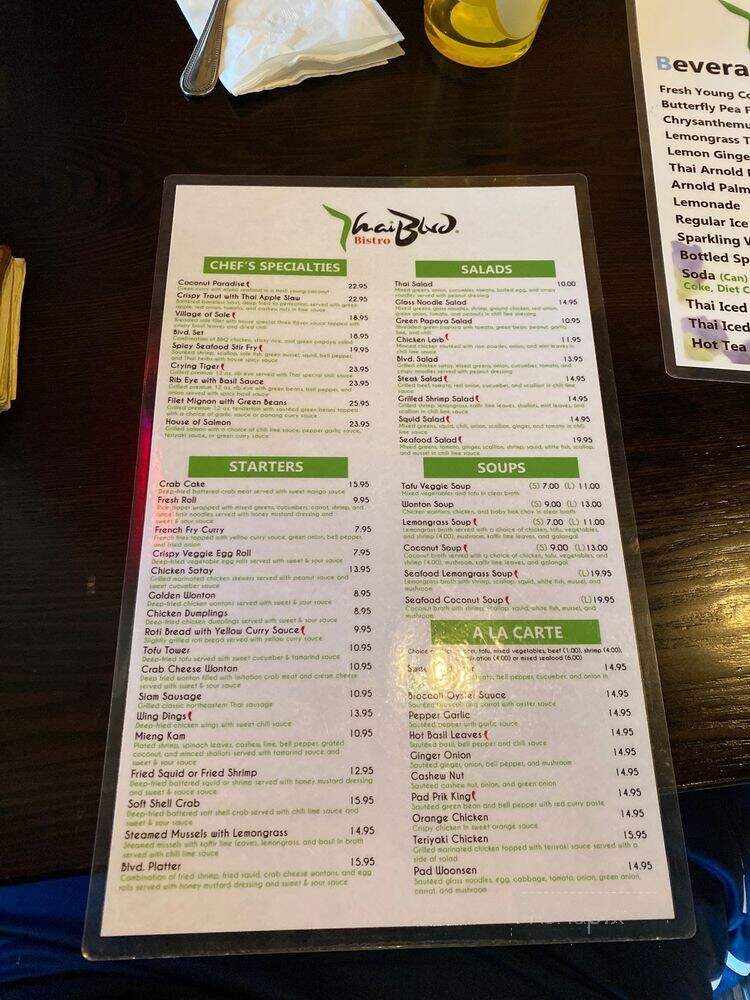 Thai Blvd. Bistro - Canoga Park, CA menu_pic