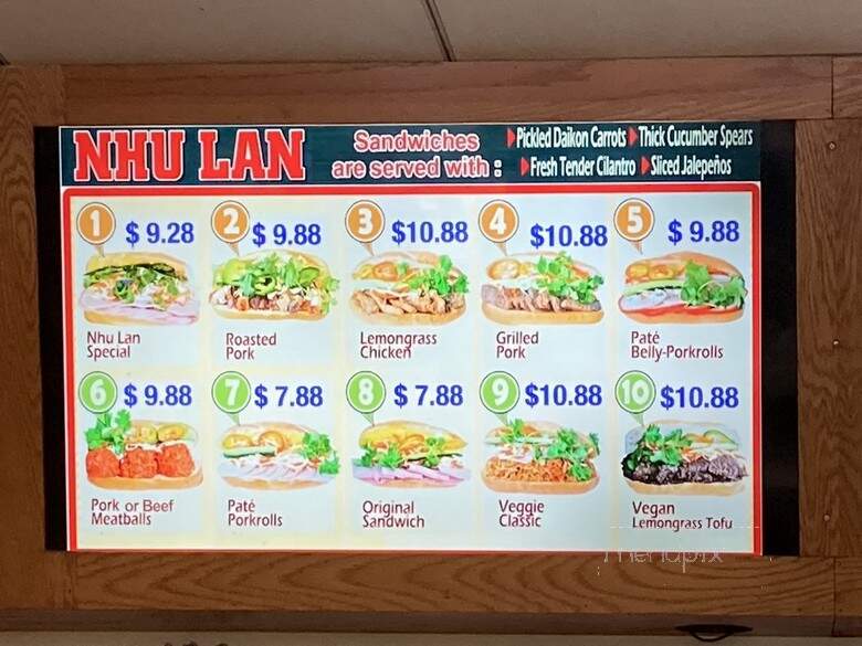 Nhu Lan Bakery - Chicago, IL menu_pic