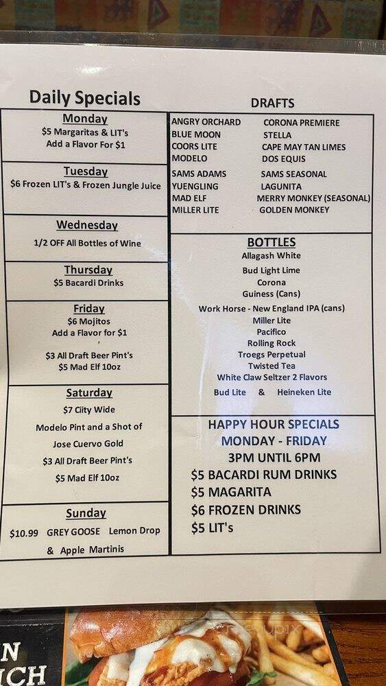 East Coast Wings - Philadelphia, PA menu_pic