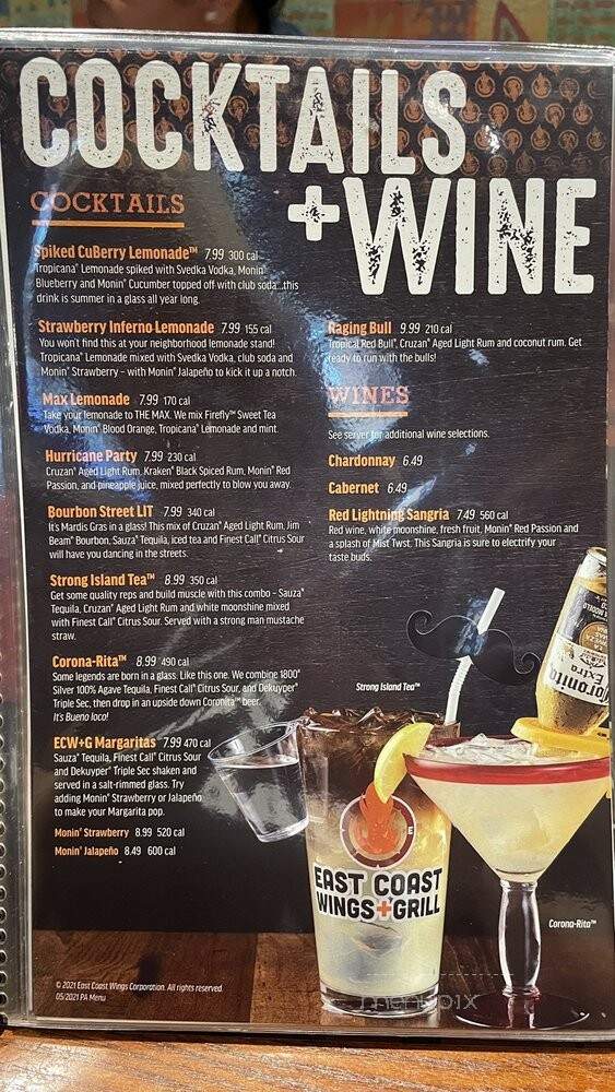 East Coast Wings - Philadelphia, PA menu_pic