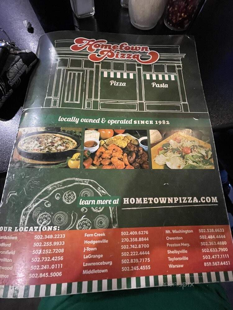 Hometown Pizza - Louisville, KY menu_pic