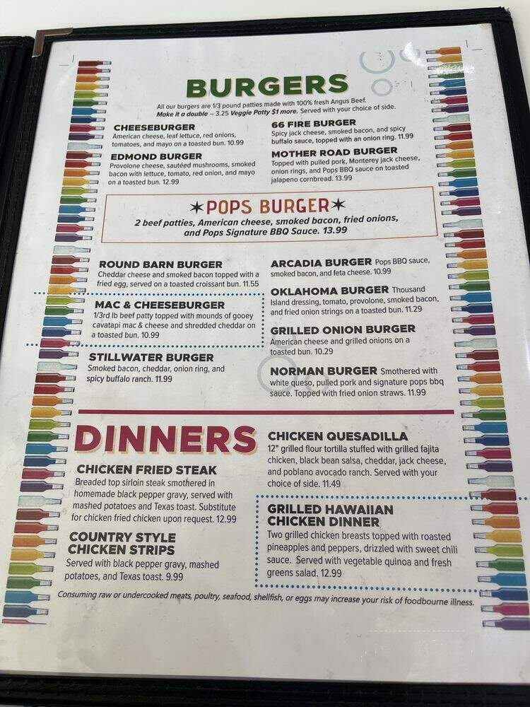 Pop's - Arcadia, OK menu_pic