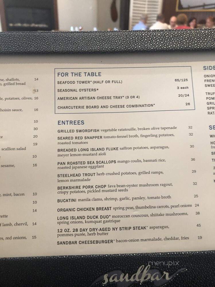 Sandbar - Cold Spring Harbor, NY menu_pic