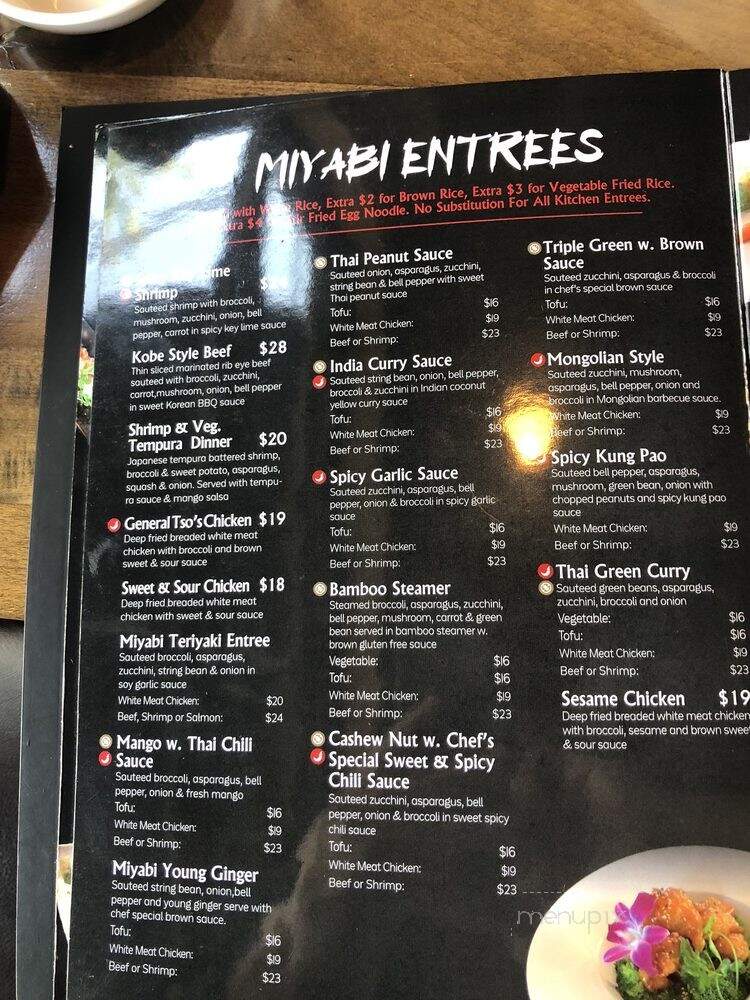 Miyabi - Excelsior, MN menu_pic
