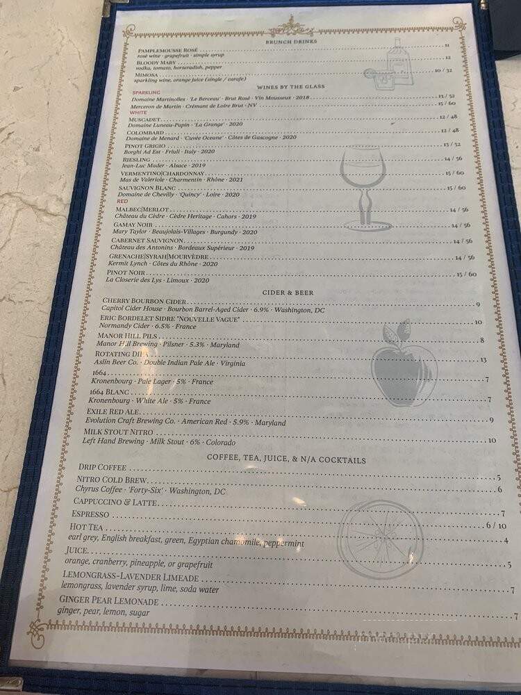 Convivial - Washington, DC menu_pic