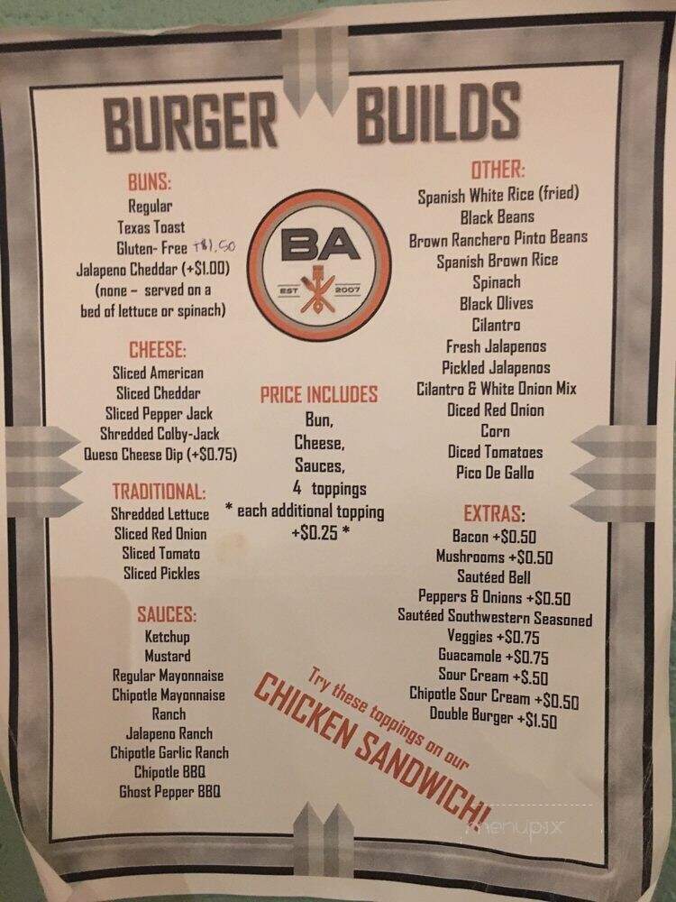 Ba Burrito - Jonesboro, AR menu_pic