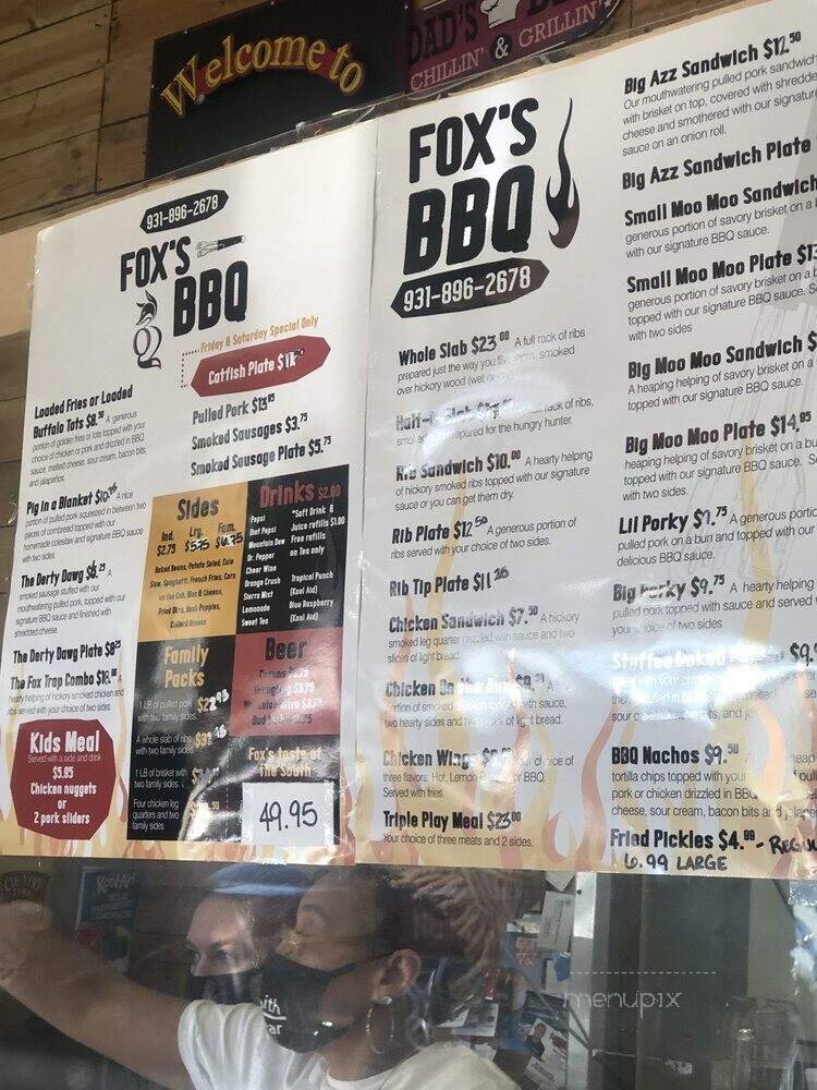 Fox's BBQ - Clarksville, TN menu_pic