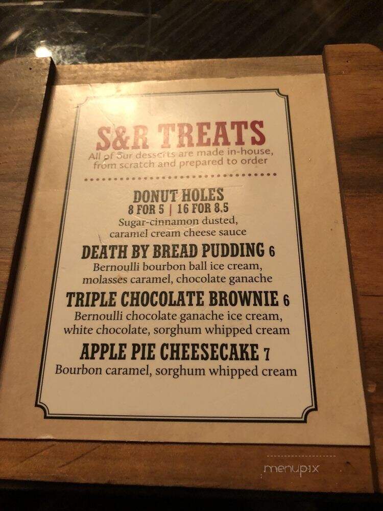 Smoke & Rye - Elizabeth, IN menu_pic