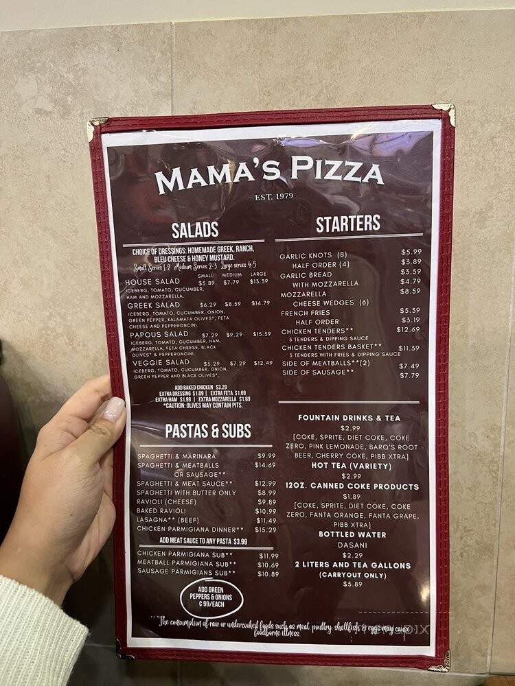 Mama's Pizza - Alpharetta, GA menu_pic
