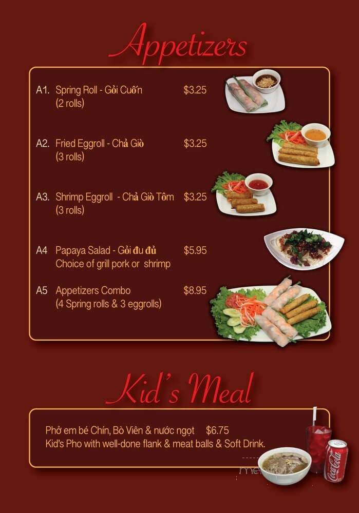 Pho King - Atlanta, GA menu_pic
