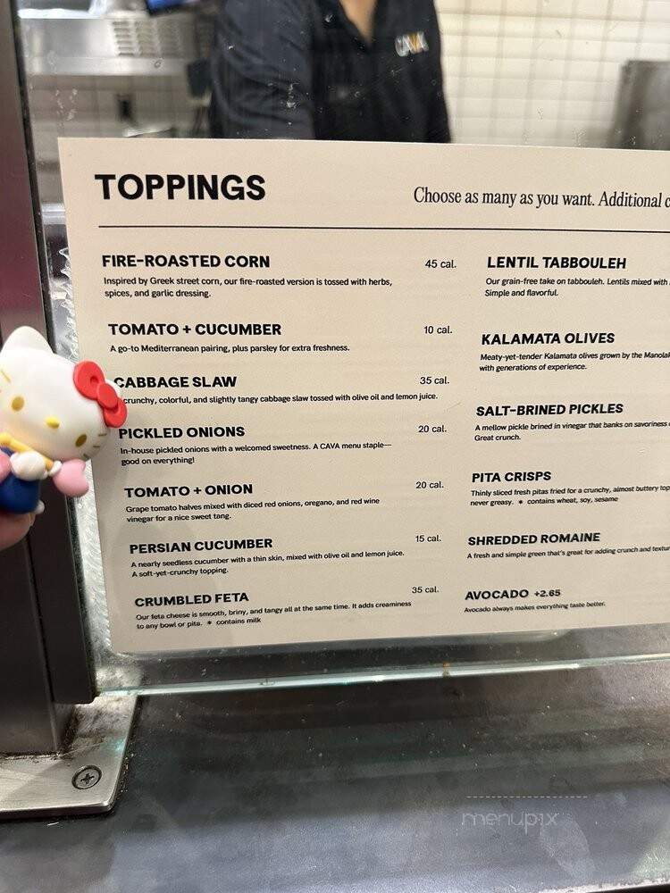 Cava Grill - Los Angeles, CA menu_pic