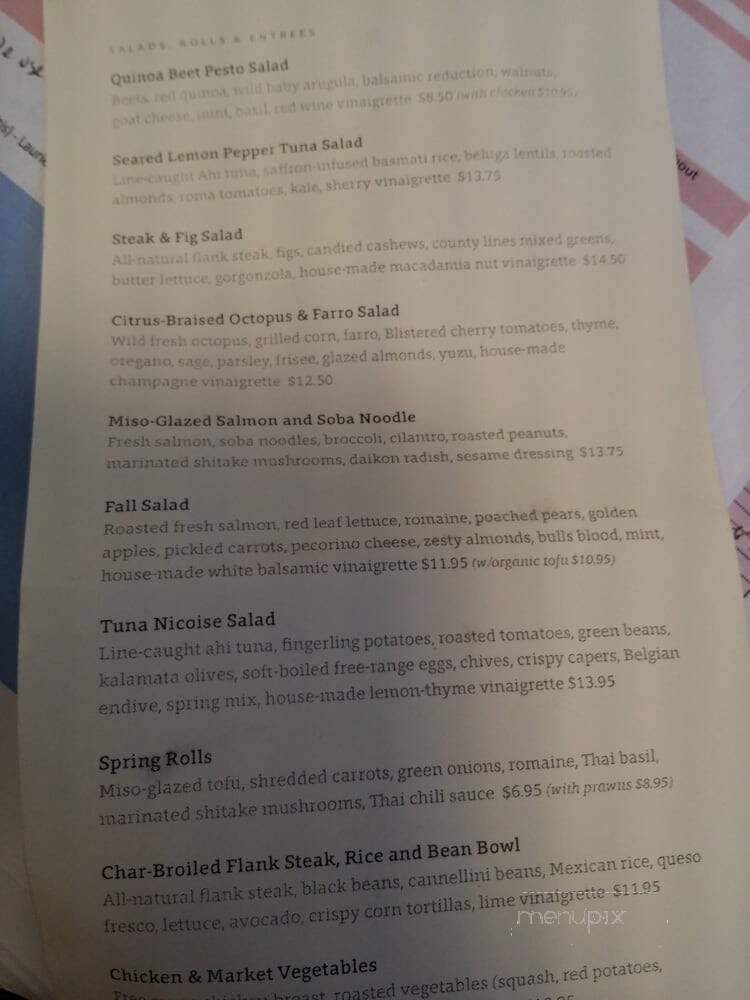 Proper Food - San Francisco, CA menu_pic