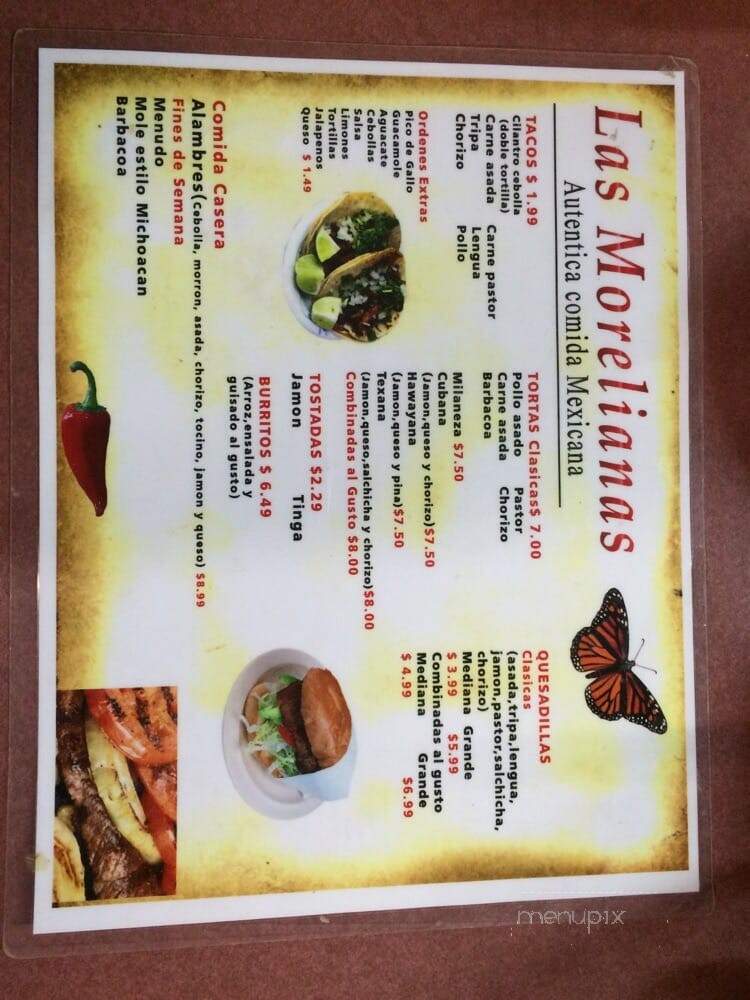 Las Morelianas - Hixson, TN menu_pic