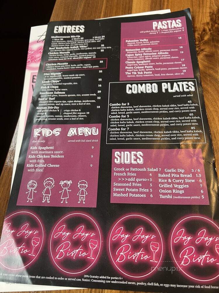Jay Jay's Bistro - Troy, MI menu_pic