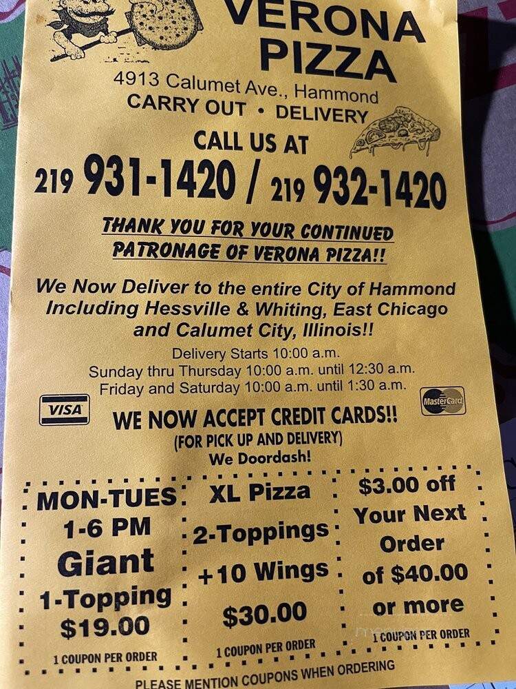 Verona Pizza - Hammond, IN