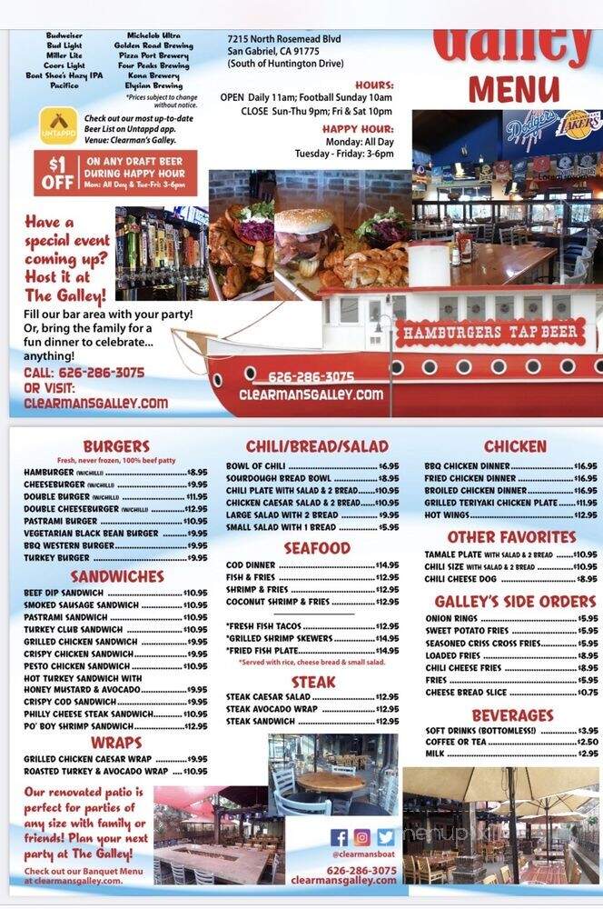 Clearmans Galley - San Gabriel, CA menu_pic