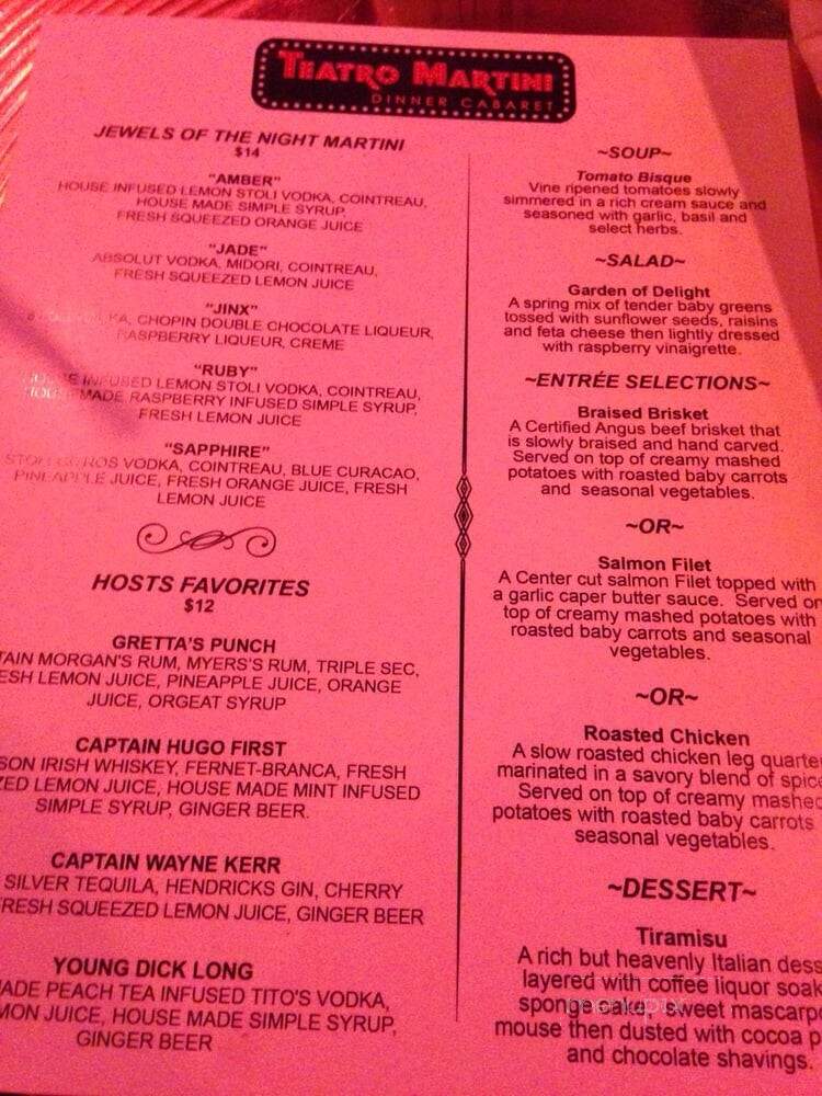 Teatro Martini - Buena Park, CA menu_pic