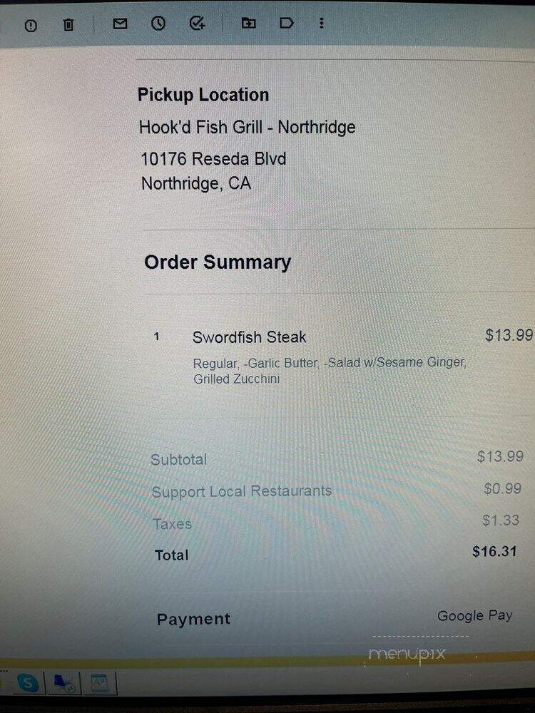 Hook'd Fish Grill - Northridge, CA menu_pic