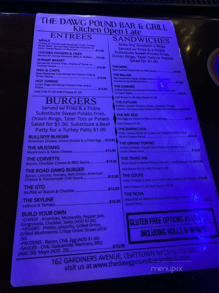 The Dawg Pound - Levittown, NY menu_pic