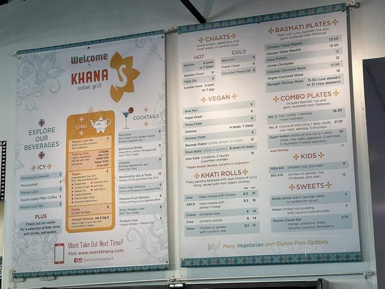 Khana Indian Grill - Fayetteville, AR menu_pic