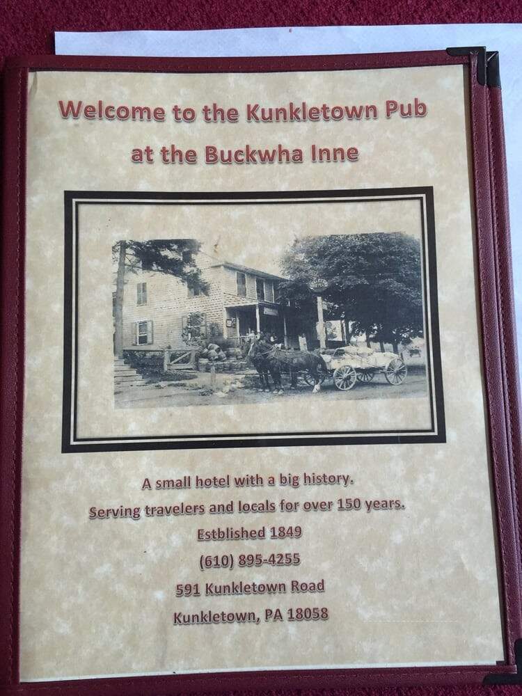Kunkletown Pub - Kunkletown, PA menu_pic