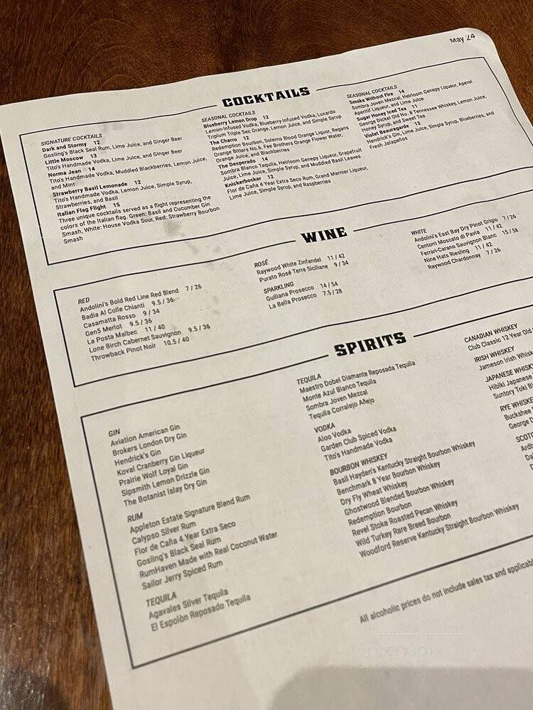 Andolini's Pizzeria - Broken Arrow, OK menu_pic