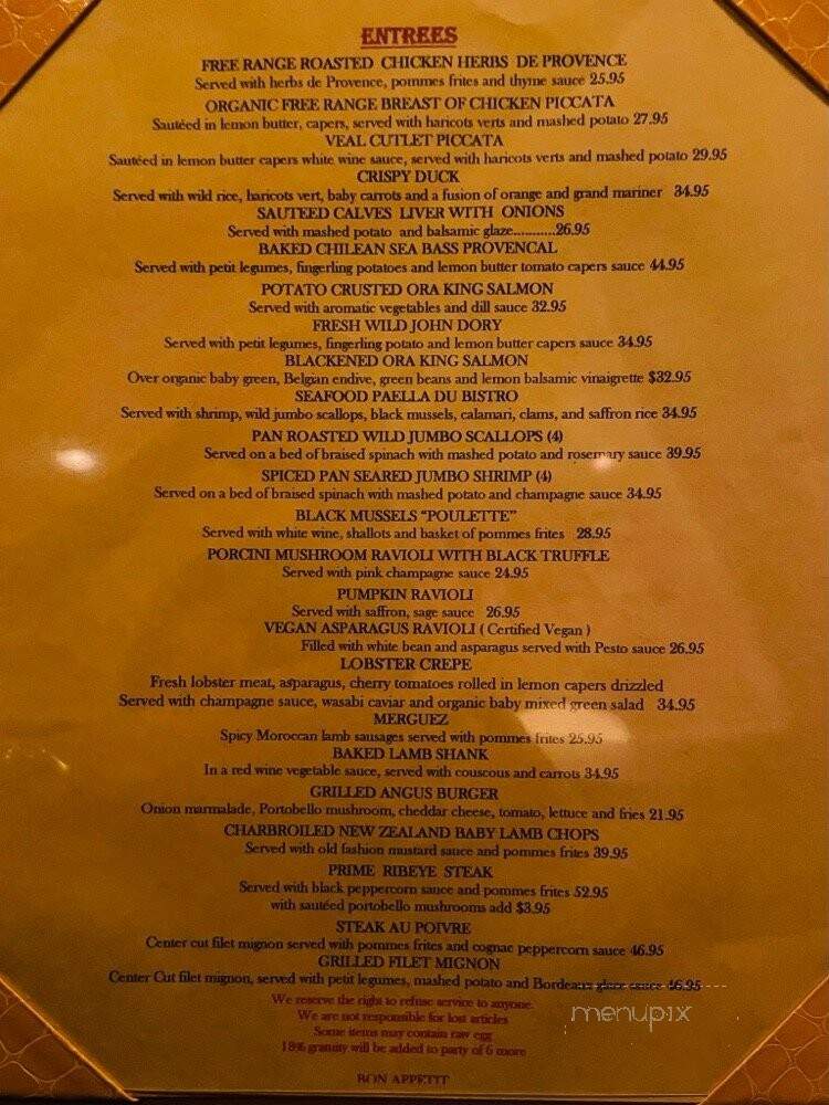 Le Petit Restaurant - Sherman Oaks, CA menu_pic