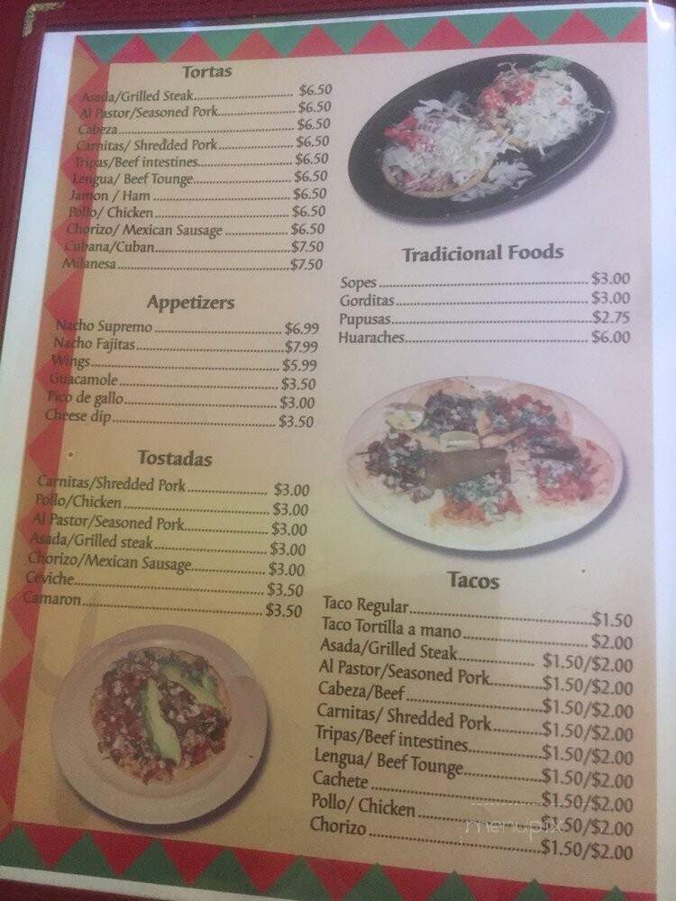 Taqueria Michoacana - Cedartown, GA menu_pic