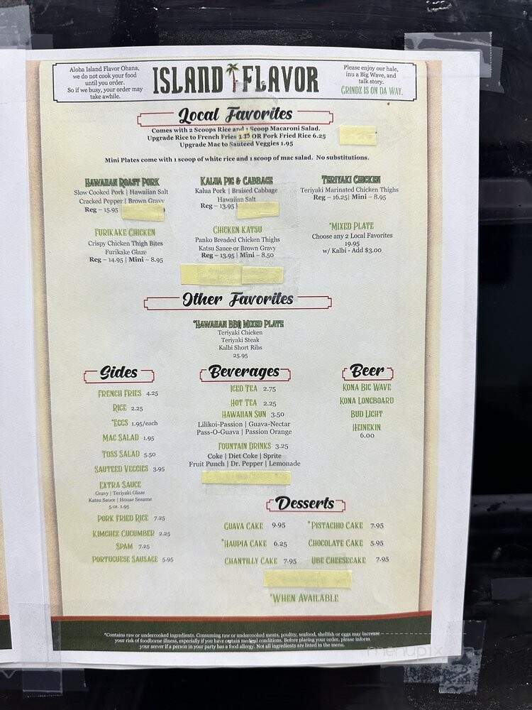 Island Flavor Express - Las Vegas, NV menu_pic