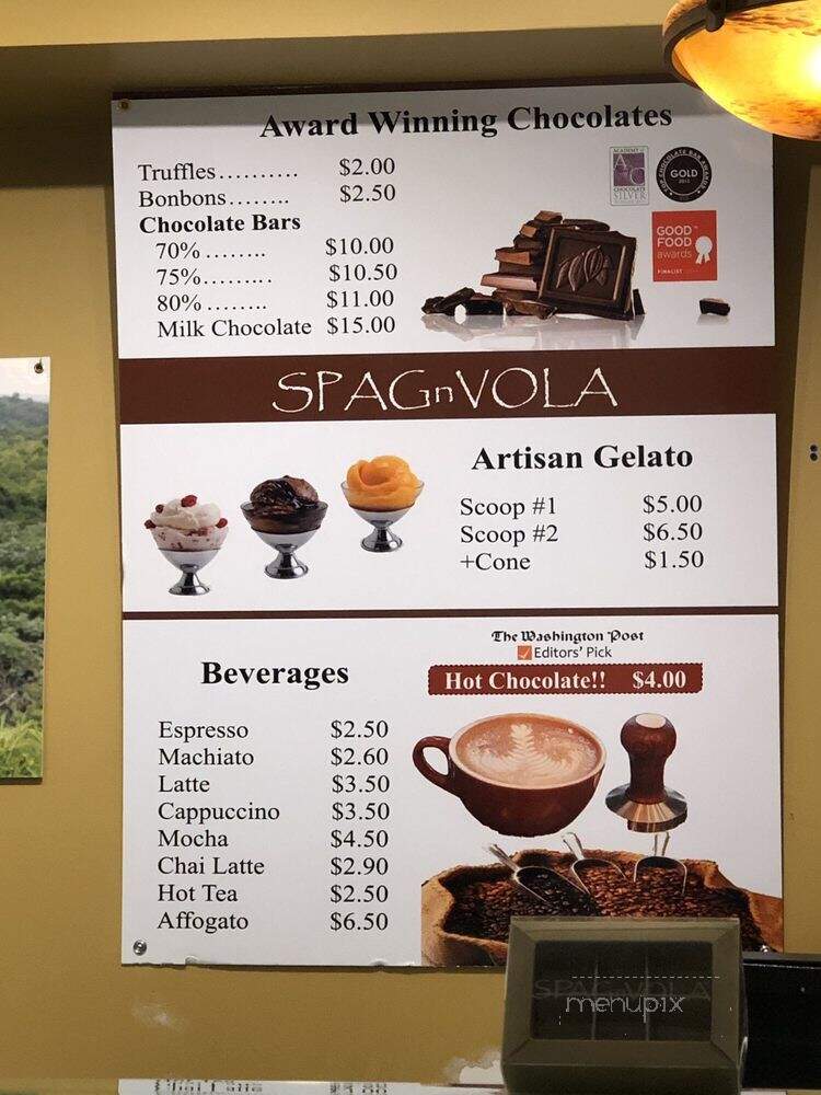 SPAGnVOLA Chocolatier - Gaithersburg, MD menu_pic