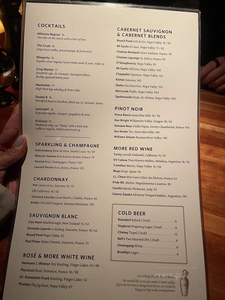 Hillstone - Manhanttan - New York, NY menu_pic