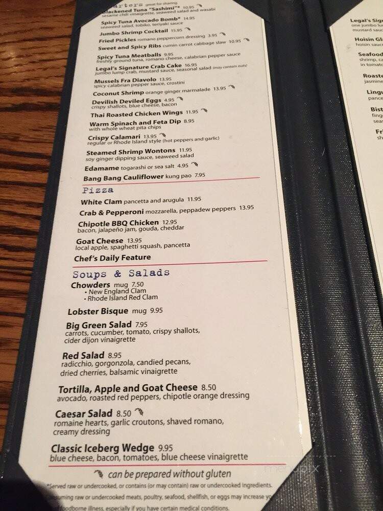 Legal C Bar - Lynnfield, MA menu_pic