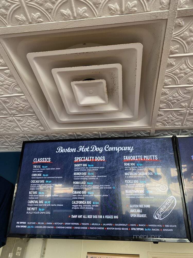 Boston Hot Dog Company - Salem, MA menu_pic