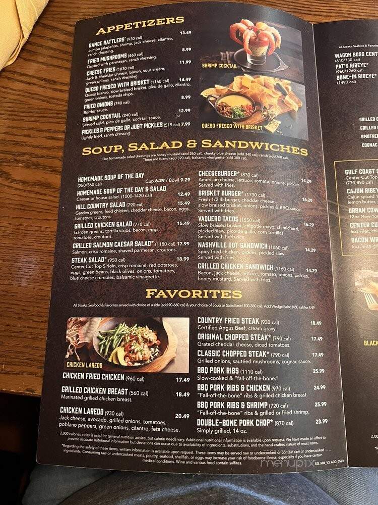 Saltgrass Steak House - Waco, TX menu_pic