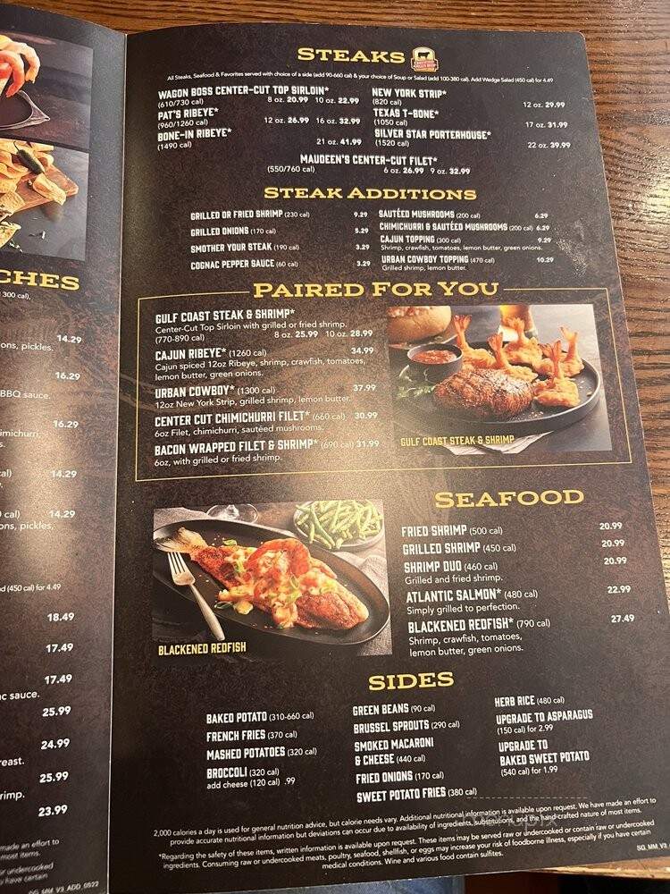 Saltgrass Steak House - Waco, TX menu_pic